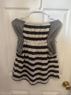 Derek Heart Black and White Striped Mini Dress